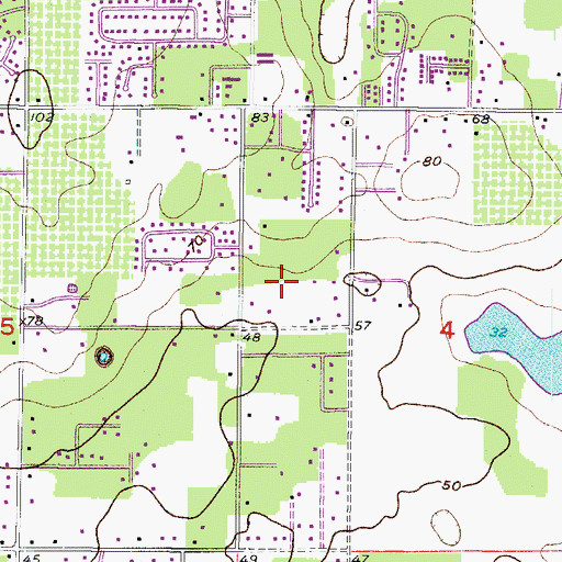 Topographic Map of Stone Hollow, FL