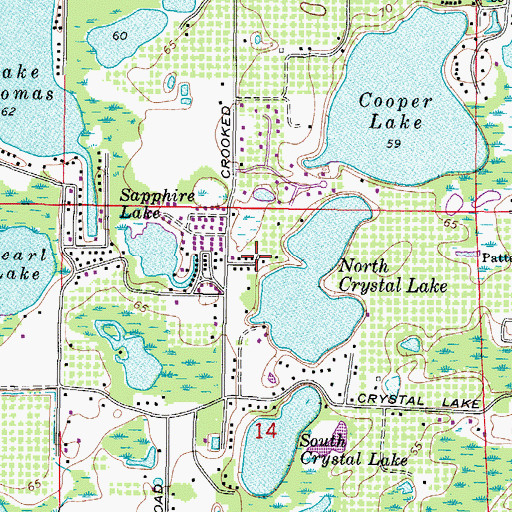 Topographic Map of Stonehenge Estates, FL