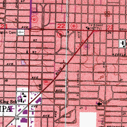 Topographic Map of Stonehouse, FL