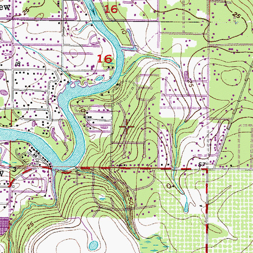 Topographic Map of Stoner Woods, FL