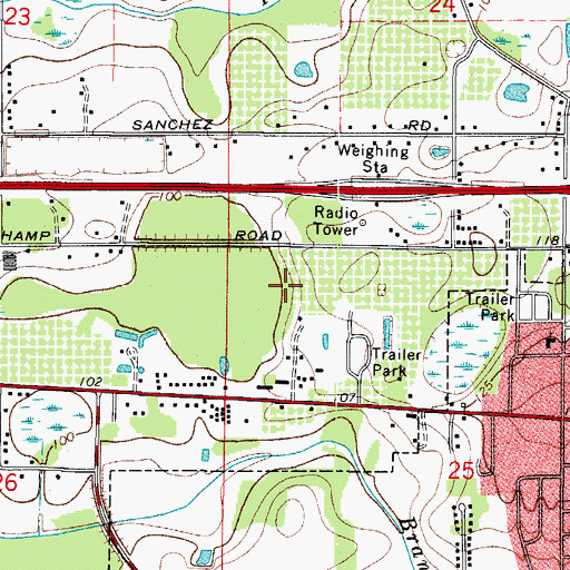 Topographic Map of Strawberry Square, FL