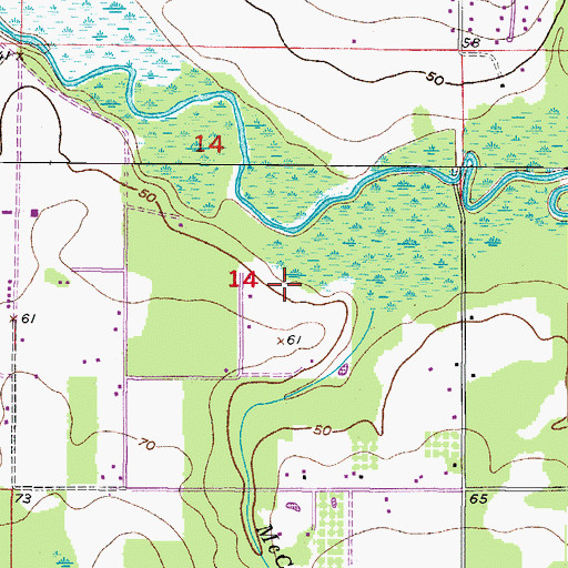 Topographic Map of Streetman Acres, FL