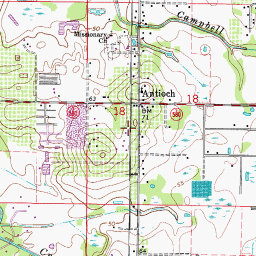 Topographic Map of Studley, FL