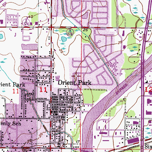 Topographic Map of Sugarcreek, FL
