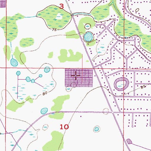 Topographic Map of Summer Springs, FL