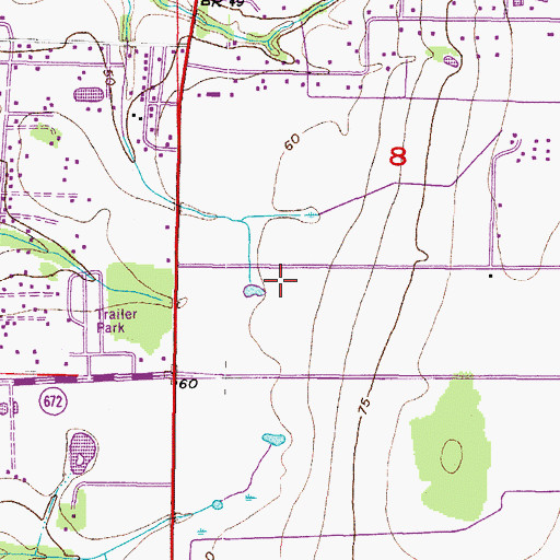Topographic Map of Summerfield Crossings, FL