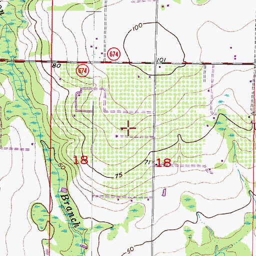 Topographic Map of Summerfield Wimauma Estates, FL