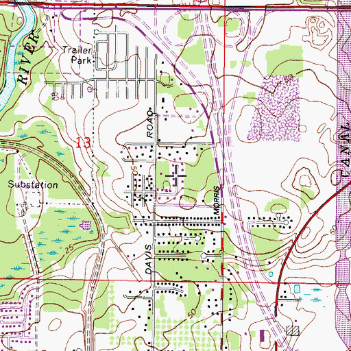 Topographic Map of Sunningdale, FL