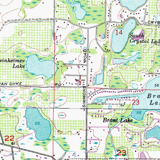 Topographic Map of Sunny Pines, FL