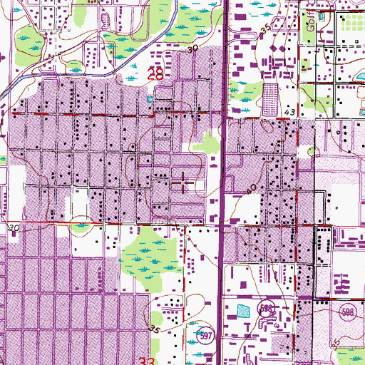 Topographic Map of Sunray Gardens, FL
