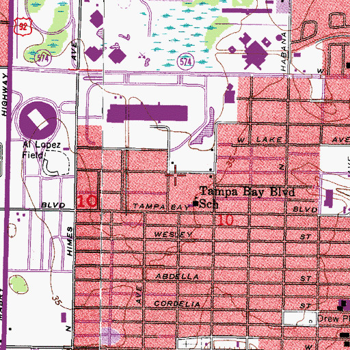 Topographic Map of Sunrise, FL