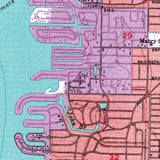 Topographic Map of Sunset Camp, FL