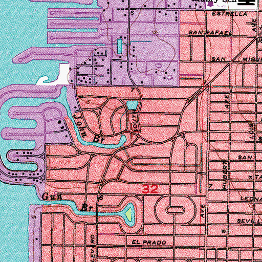 Topographic Map of Sunset Park, FL