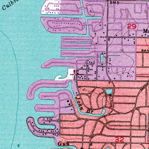 Topographic Map of Sunset Terrace, FL