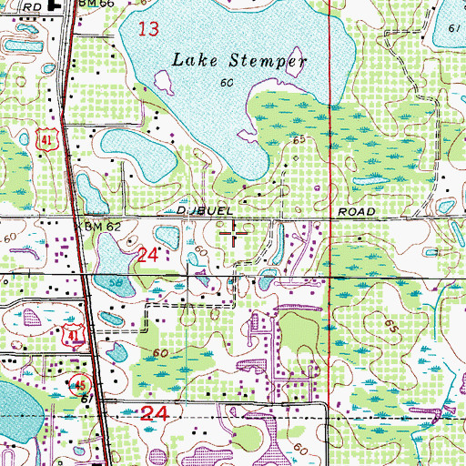 Topographic Map of Surrey Chase, FL
