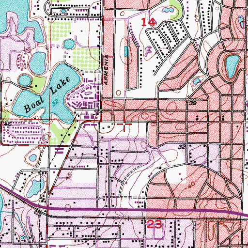 Topographic Map of Sutton Place, FL