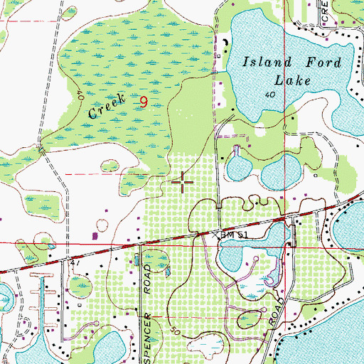 Topographic Map of Swan Cove, FL