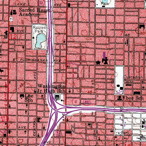 Topographic Map of Swannsylvania, FL