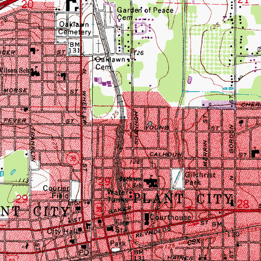 Topographic Map of Sweats, FL