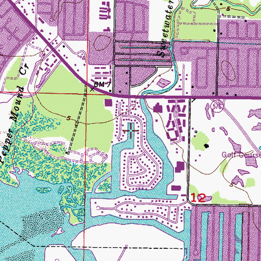 Topographic Map of Sweetwater, FL