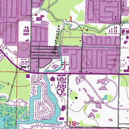 Topographic Map of Sweetwater Terrace, FL