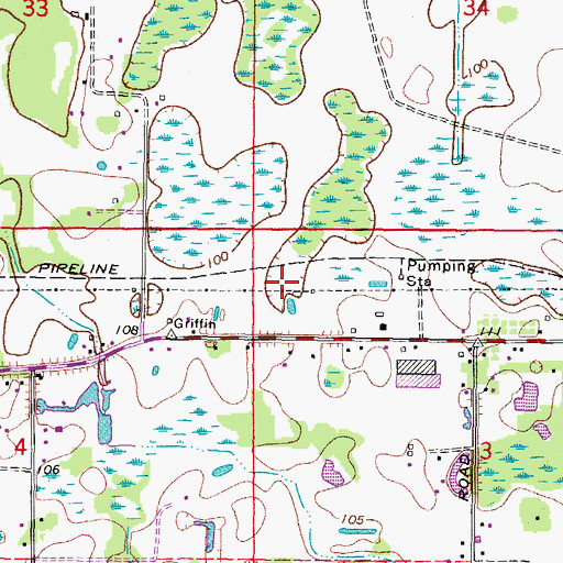 Topographic Map of Swilley Acres, FL
