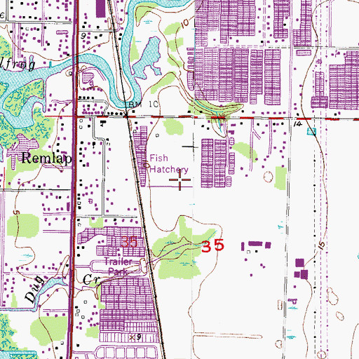 Topographic Map of Symmes Manor, FL