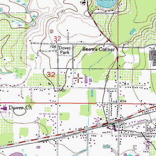 Topographic Map of Taft, FL
