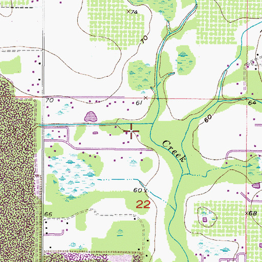 Topographic Map of Tague Acres, FL