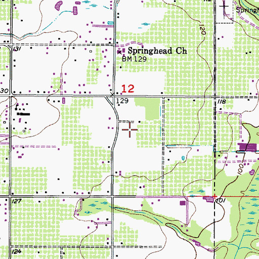 Topographic Map of Taman Estates, FL