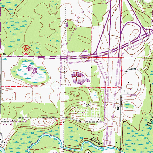 Topographic Map of Tampa Oaks North, FL