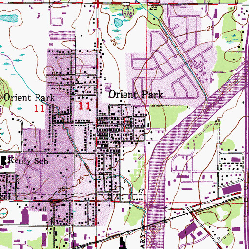 Topographic Map of Tampa Tourist Club, FL
