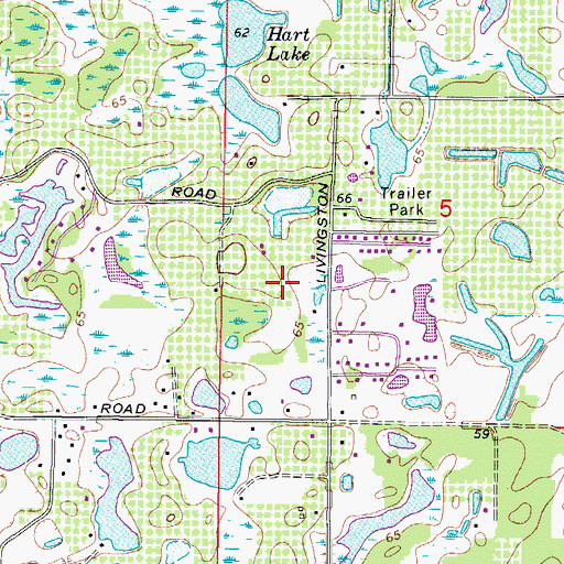 Topographic Map of Tangerine Hill, FL