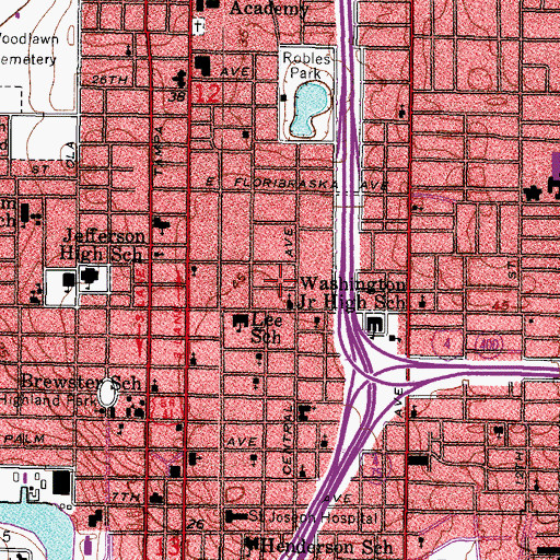 Topographic Map of Tanner Place, FL