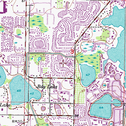 Topographic Map of Tarawood, FL