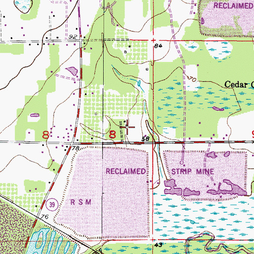 Topographic Map of Taulbee Acres, FL