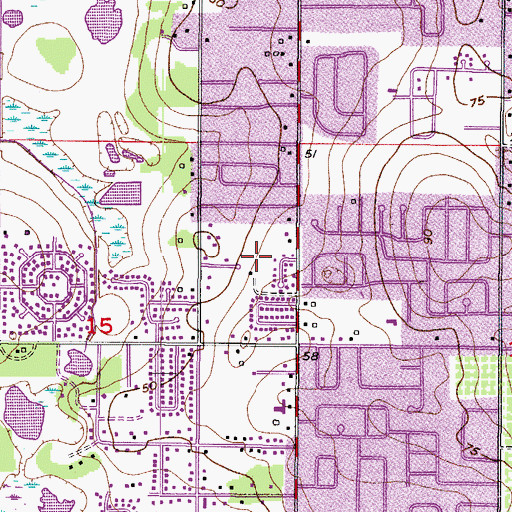 Topographic Map of Taylor Bay Estates, FL