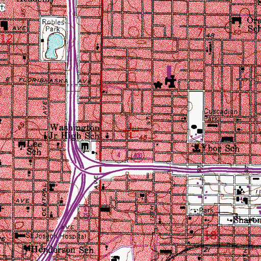 Topographic Map of Taylor Heights, FL