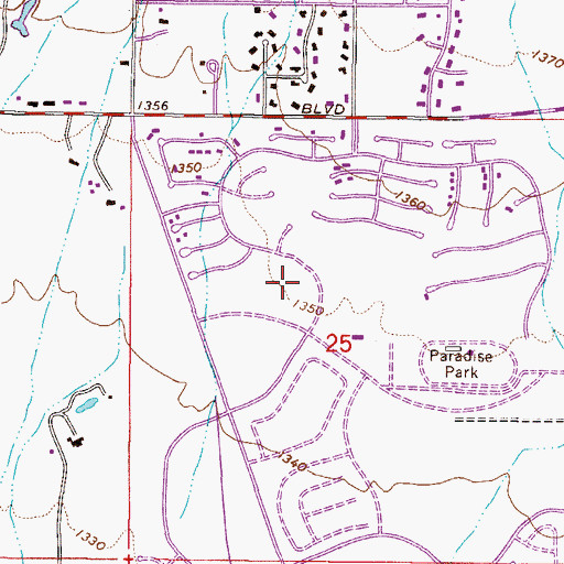 Topographic Map of Estados de La Mancha II, AZ