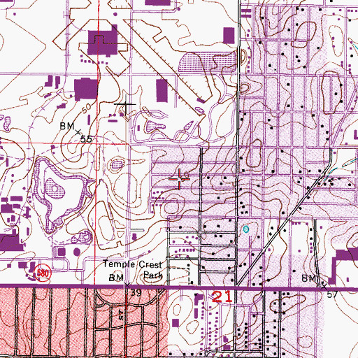 Topographic Map of Temple Knoll, FL