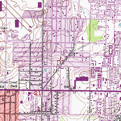 Topographic Map of Terrace Park, FL