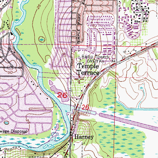 Topographic Map of Terrace River, FL