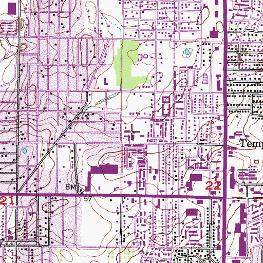 Topographic Map of Terrace Village, FL