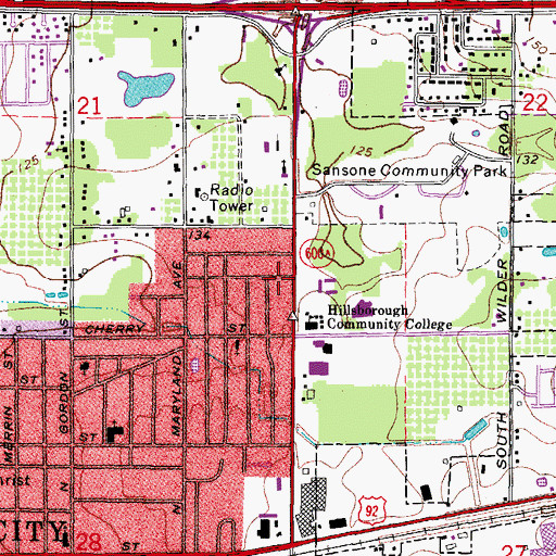 Topographic Map of Terry Park, FL