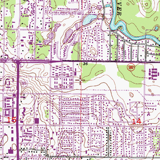 Topographic Map of The Arbors, FL