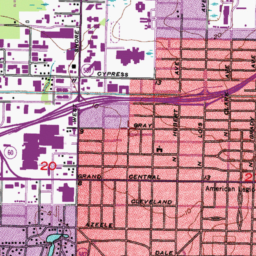 Topographic Map of The Borghese Villas at Westshore, FL