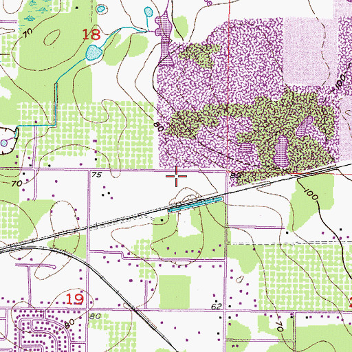 Topographic Map of The Dryden Estates, FL