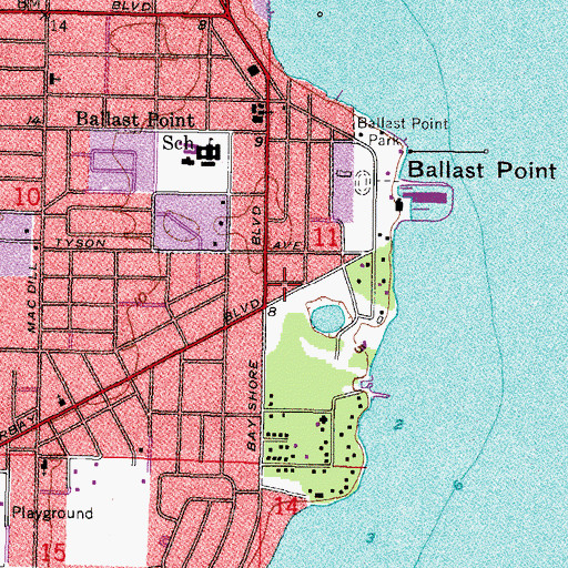 Topographic Map of The Hammock, FL