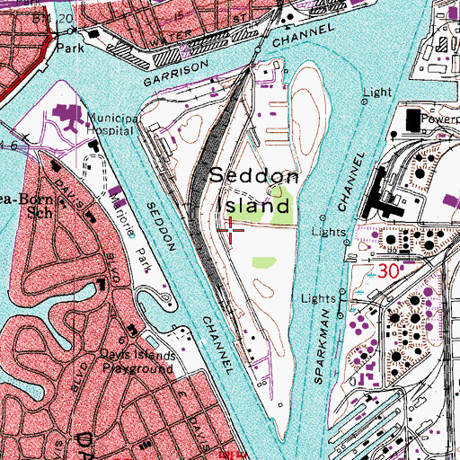 Topographic Map of The Homes at Harbour Bay, FL