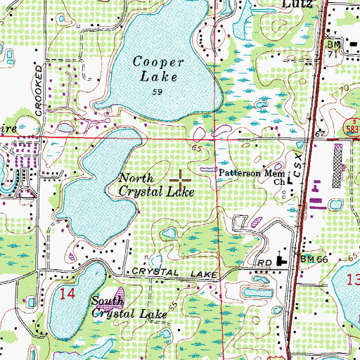 Topographic Map of The Manors at Crystal Lakes, FL